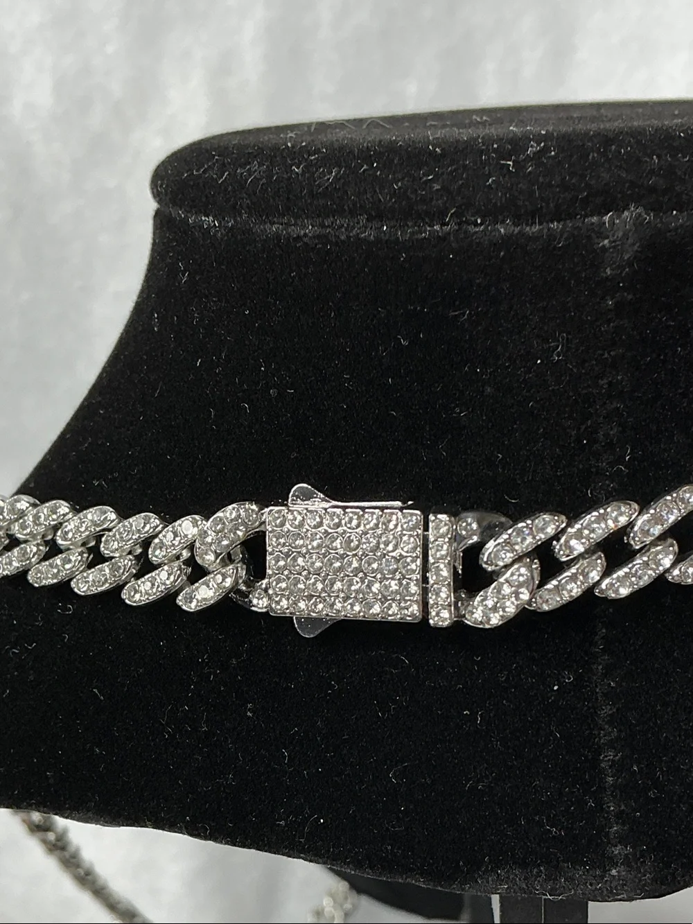 Stainless steelChain Necklace with Red Clover Accents 22”- Men Accessories Jewel
